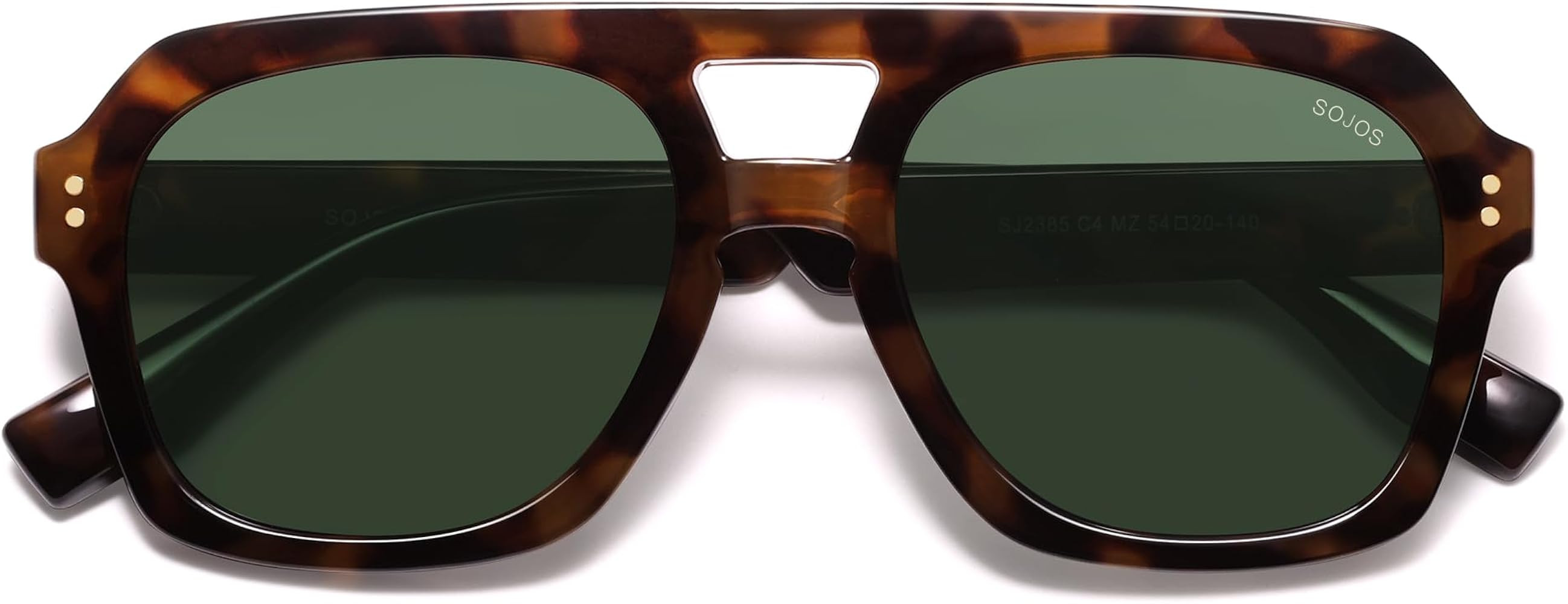 SOJOS Retro Thick Polarized Aviator Sunglasses for Women Men, Large Trendy Bold Square Pilot Shad... | Amazon (US)