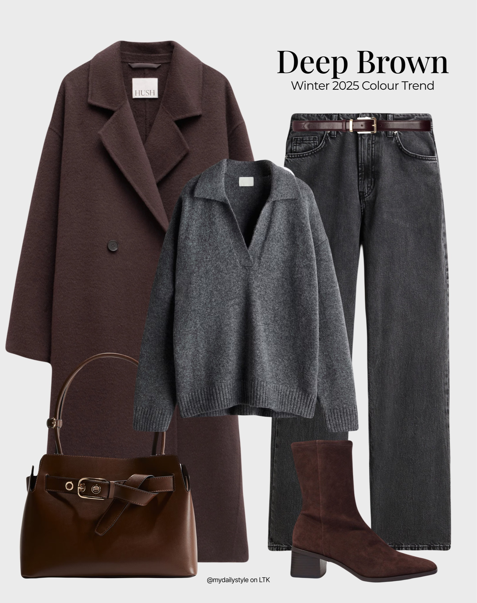 Styling chocolate brown wool coat for winter season 🤎

Check out more styling ideas in my profile. 

Tags: chocolate brown, deep brown, brown shade, brown tones, beige, pantone color 2025, mocha, winter style, winter outfit, winter look, winter fashion, easy styling, simple everyday look, chic & basic outfit, Parisian look, casual outfit, capsule wardrobe, office look, brunch style, high street, wool coat.


#LTKbag #LTKwinter #LTKstyletip