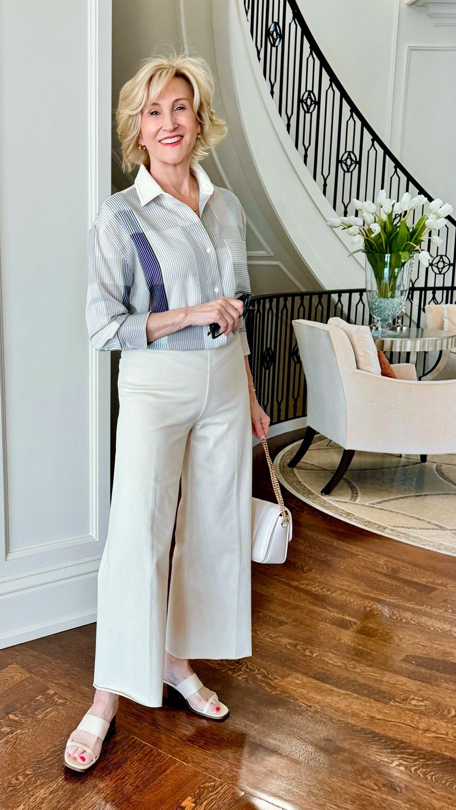 I’ve always believed a great graphic shirt can make an outfit feel modern and fun without trying too hard, and this look from Lysse New York paired with white wide-leg cropped pants is exactly that. 🤍

If you struggle with looking current and don’t want to feel like you’re dressing too young, then my secret is mixing playful pieces with clean, polished basics — and these crisp white pants balance the graphic top perfectly.

If you want an outfit to feel chic and modern, pair one statement piece with simple, streamlined separates.

This look feels fresh, comfortable, and effortlessly stylish — my favorite combination. ✨

#LTKootd #LTKSeasonal #LTKOver40