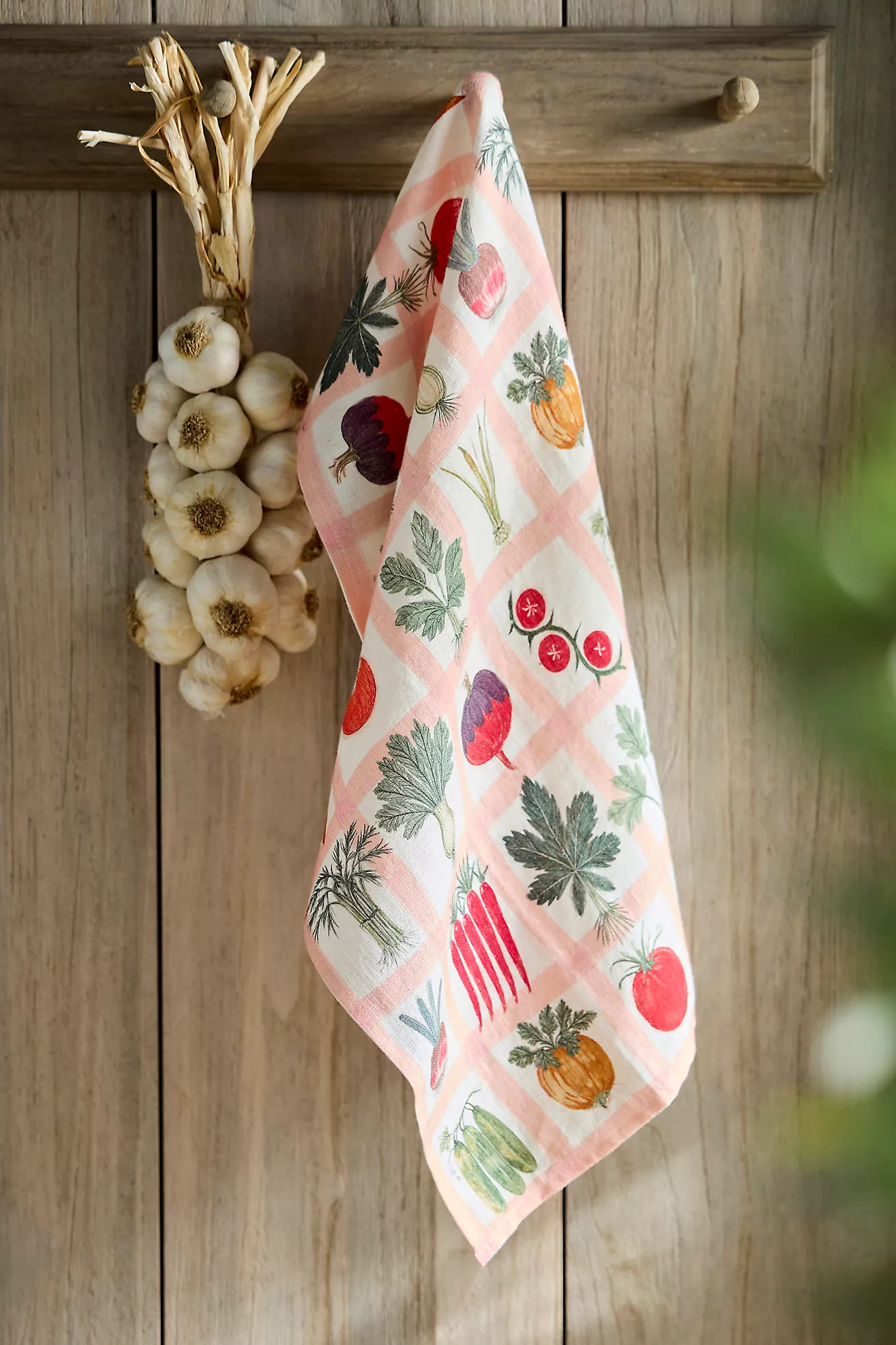 Veggie Grid Linen Dish Towel | Anthropologie (US)