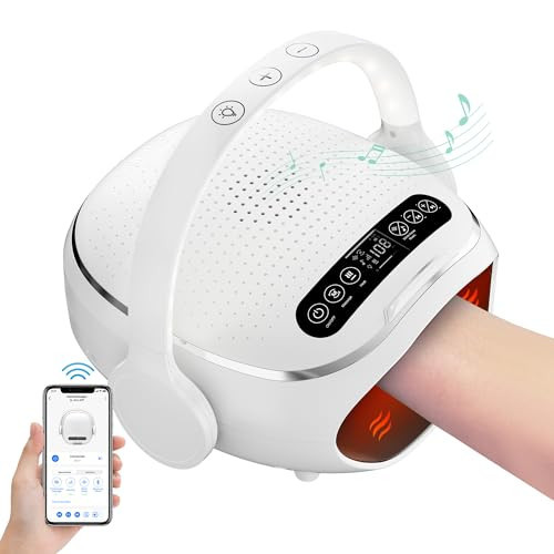 Snailax Upgraded Hand Massager with Heat, Compression, Cordless Hand Massager TooL for Arthritis and Carpal Tunnel, White Noise Machine, Night Light, Bluetooth Speaker, Gifts for Women,Men,App Control | Amazon (US)