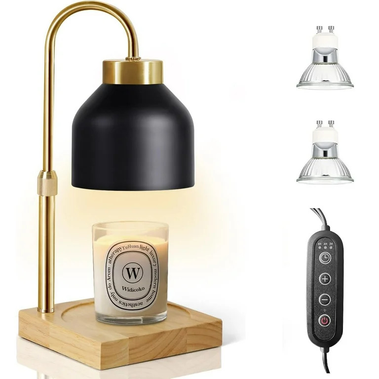 XKDOUS Candle Warmer Lamp with Timer, Electric Candle Lamp Warmer Dimmable Candle Lamp with 2 Bul... | Walmart (US)