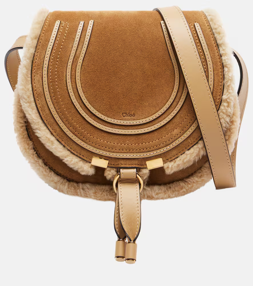 ChloÃ© Marcie Small suede crossbody bag | Mytheresa (INTL)