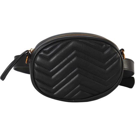 Pack Crossbody With Faux Leather Classical V Shape Quilted Two Ways Use Womens Chic Waist Bag | Walmart (US)