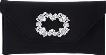 Nina Hepburn Crystal Buckle Clutch | Nordstrom | Nordstrom