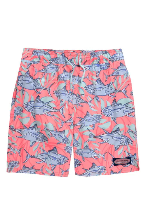 vineyard vines Kids' Print Swim Trunks in A468 Fish at Nordstrom, Size L | Nordstrom