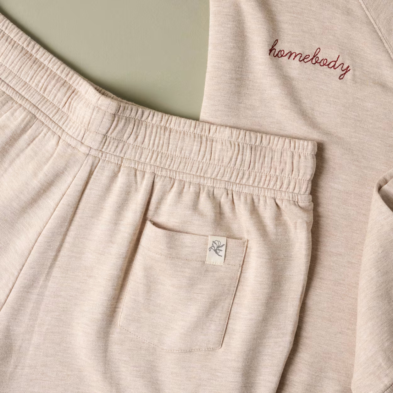Homebody Almond Heather Crewneck Loungewear Set | Magnolia