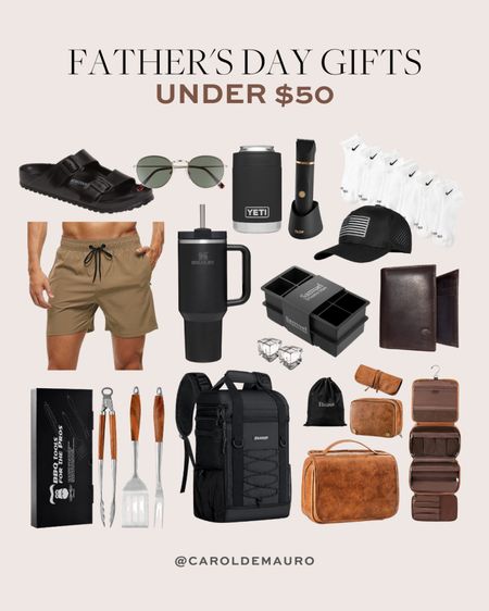 Check out these affordable father's day gifts under $50 including cooler backpack, beach shorts, snapback hat, and more!

#mensgiftideas #giftguide #giftsforhim #travelessentials

#LTKGiftGuide #LTKstyletip #LTKunder50