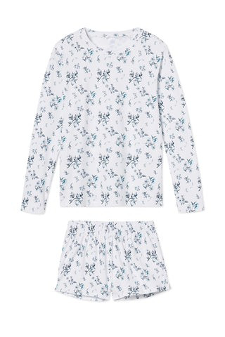 Pima Long-Short Weekend Set in Fleur | LAKE Pajamas