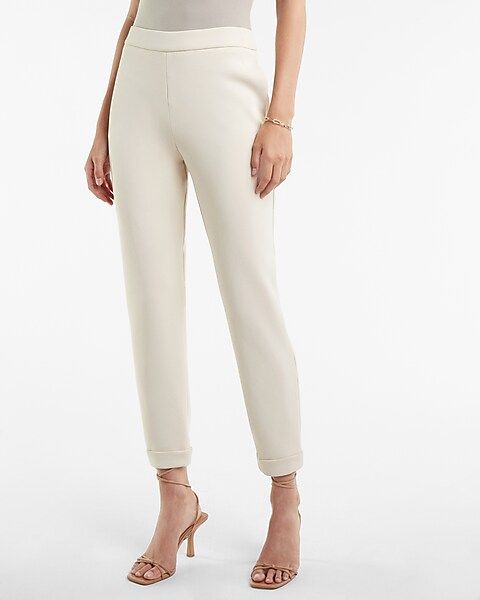 High Waisted Supersoft Double Knit Cuffed Jogger Pant | Express