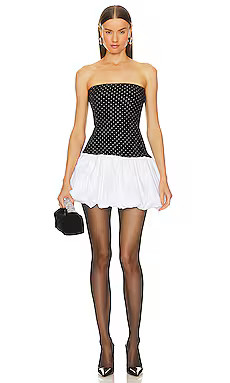 MAJORELLE x Bridget Juliette Mini Dress in Black & White from Revolve.com | Revolve Clothing (Global)