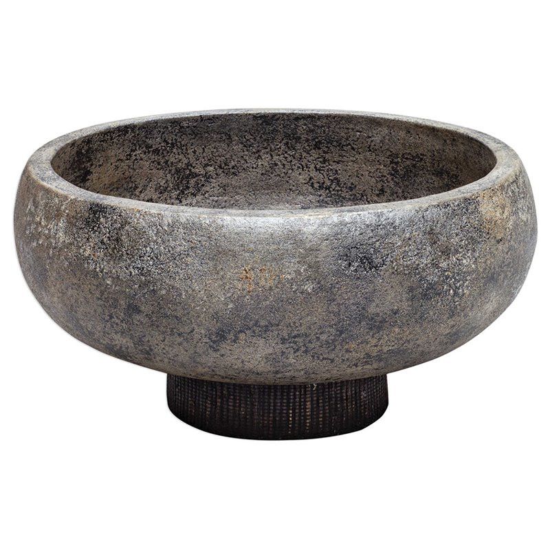 Bowery Hill Contemporary Decorative Bowl in Aged Black and Gold | Walmart (US)