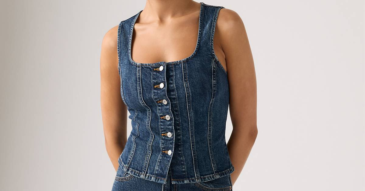 Sculpted Sleeveless Top - Dark Wash | Levi's\u00ae US | Levi's US