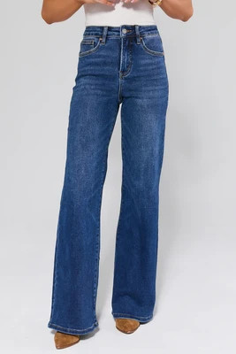 Linda Dark Wash Flare Jeans by Bayeas | Avara