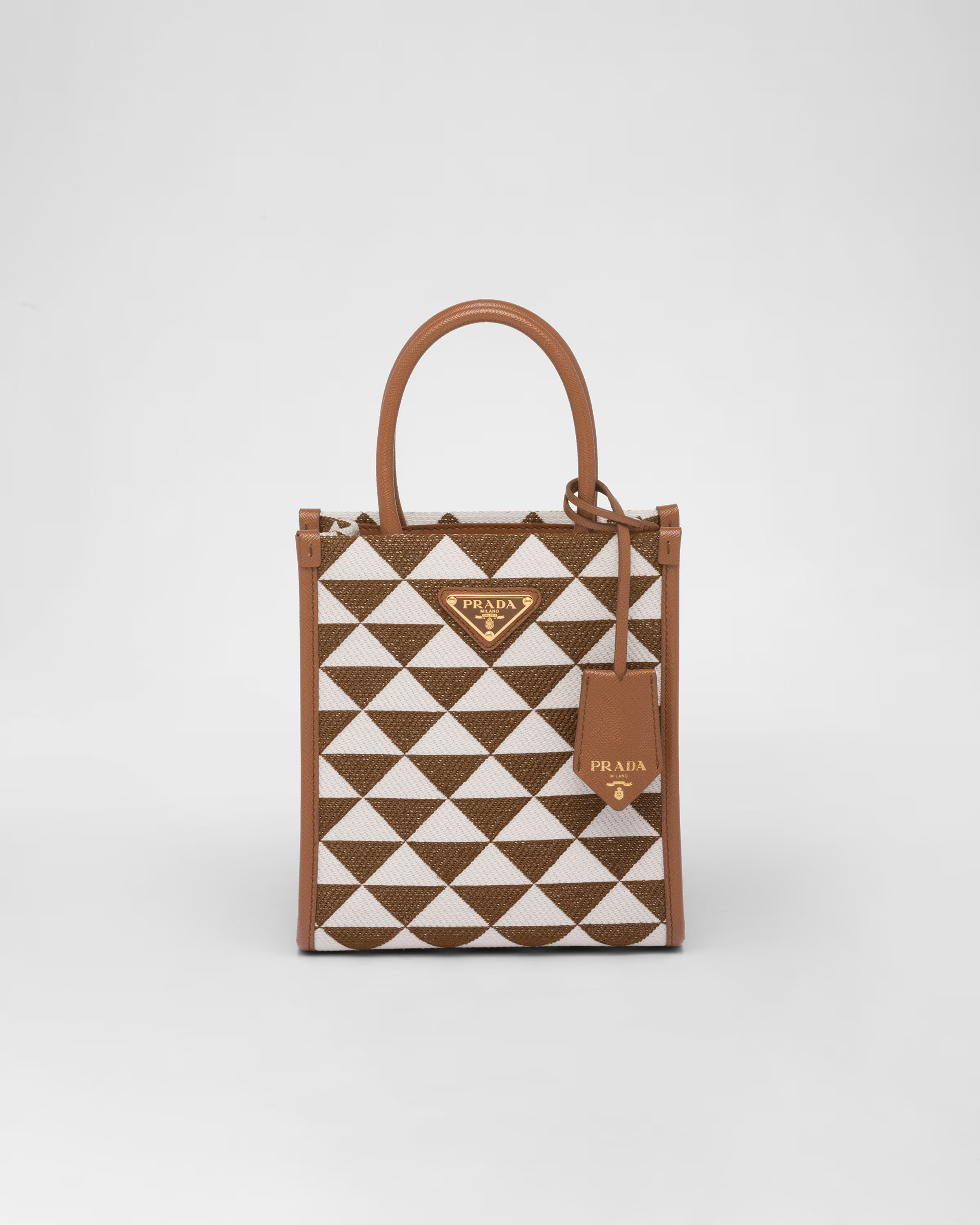 Prada Symbole embroidered fabric mini bag | Prada Spa US