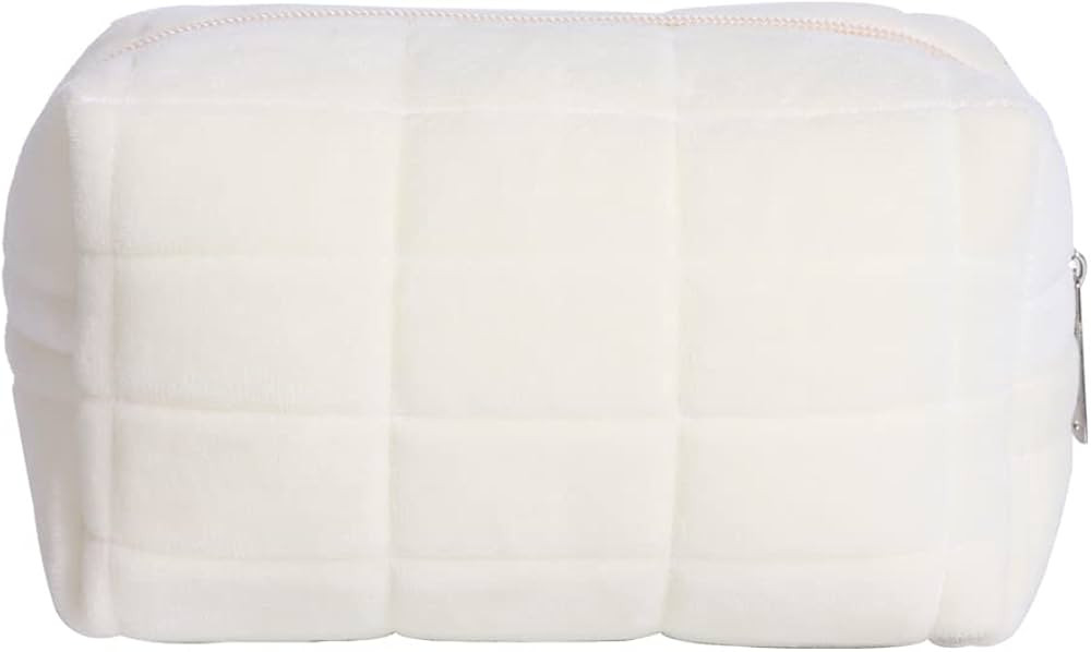 Plush Makeup Bag for Women Zipper Large Solid Color Travel Toiletry Bag Makeup Toiletry Bag Wash ... | Amazon (DE)