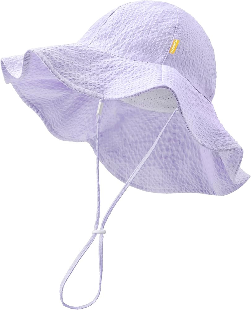 HONGTEYA Baby Sun Hat Toddler Girl Beach Hat Adjustable Outdoor Summer Hat UPF 50+ Sun Protection... | Amazon (US)