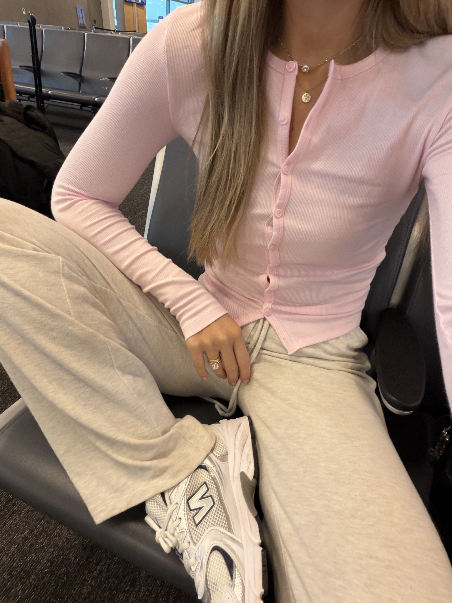 airport outfit - size small in pants and small in button shirt (it fits snug so may want to size up) 

#LTKSeasonal #LTKootd #LTKTravel