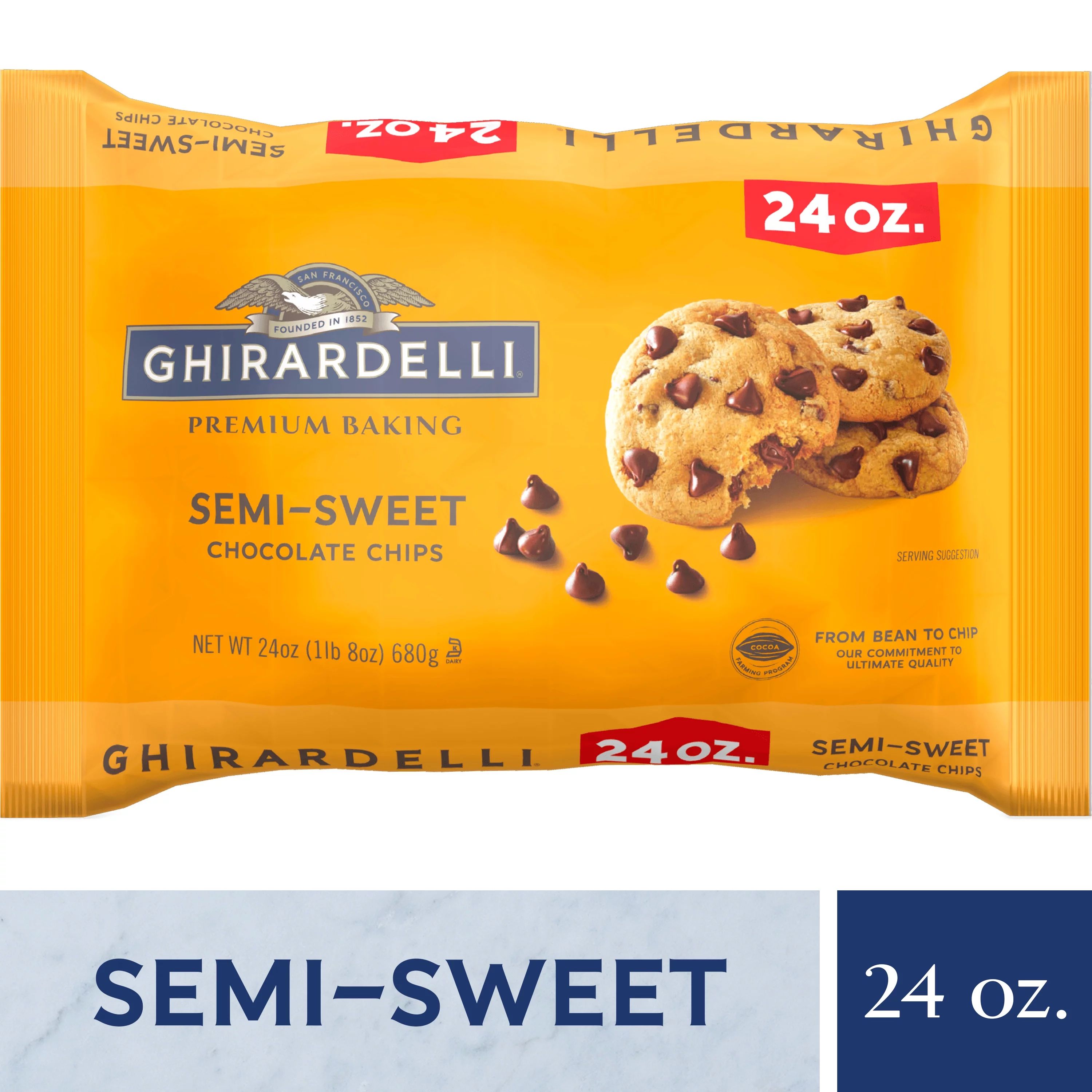 Ghirardelli Semi-Sweet Chocolate Premium Baking Chips Chocolate Chips for Baking, 24 OZ Bag - Wal... | Walmart (US)
