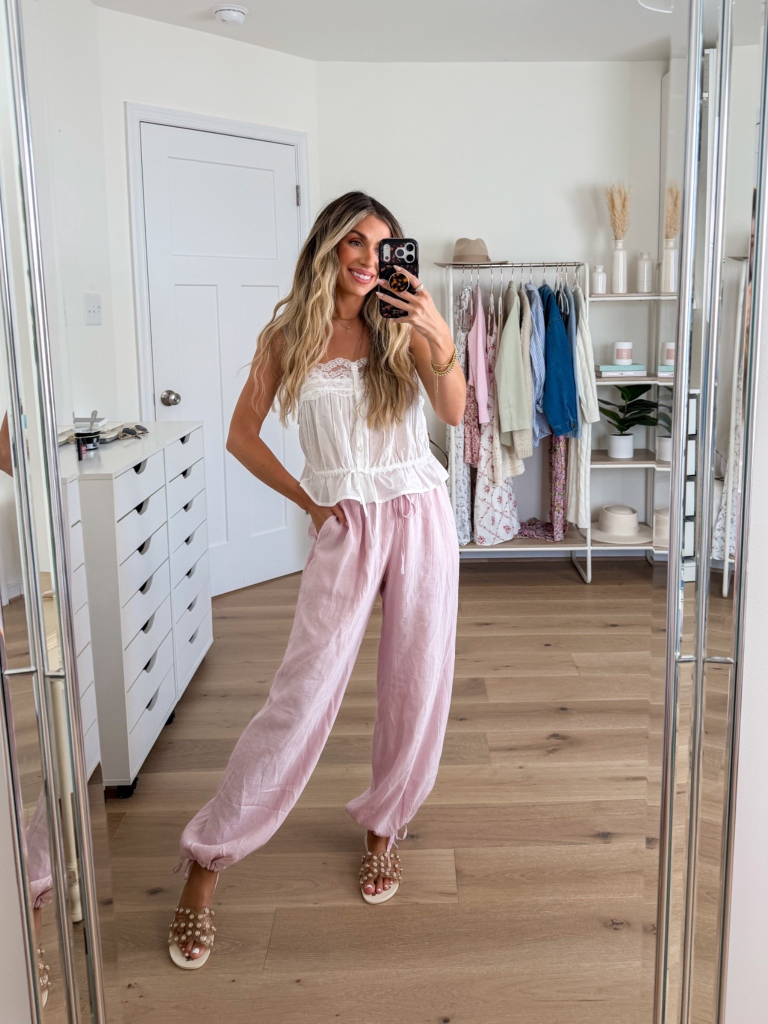 cutest summer outfit that’s elevated but still casual & comfy! Top and pants are on sale with code AFLTK! Size xxs in both

#LTKxAbercrombie #LTKSaleAlert #LTKPetite