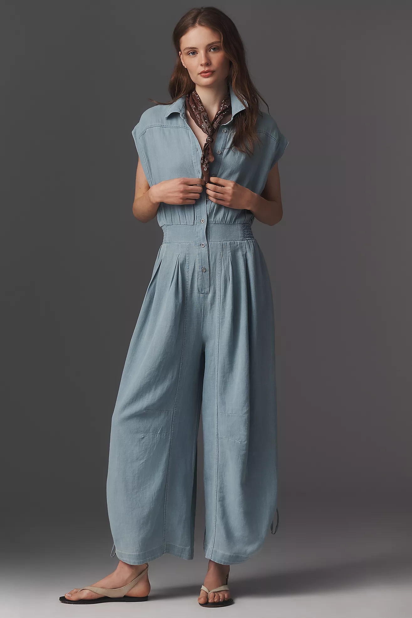 100% Cotton Wide Leg Jumpsuit | Anthropologie (US)