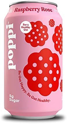 POPPI Sparkling Prebiotic Raspberry Rose Soda w/ Gut Health & Immunity Benefits, Beverages made w... | Amazon (US)