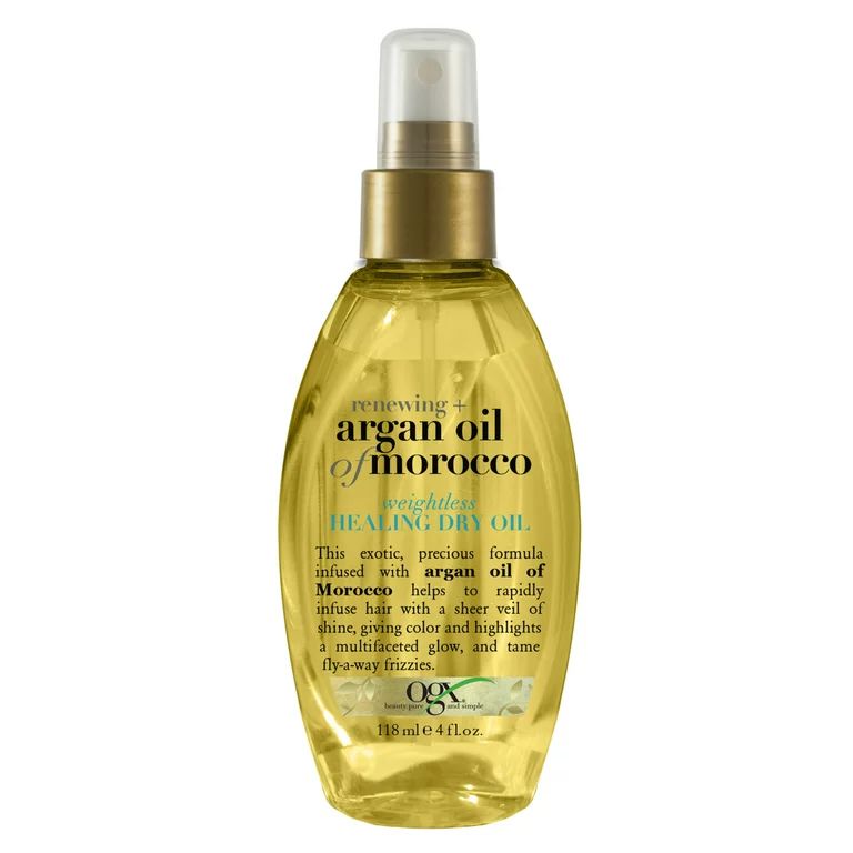 OGX Renewing + Argan Oil of Morocco Weightless Healing Dry Spray Hair Oil Mist for Split Ends, 4 ... | Walmart (US)
