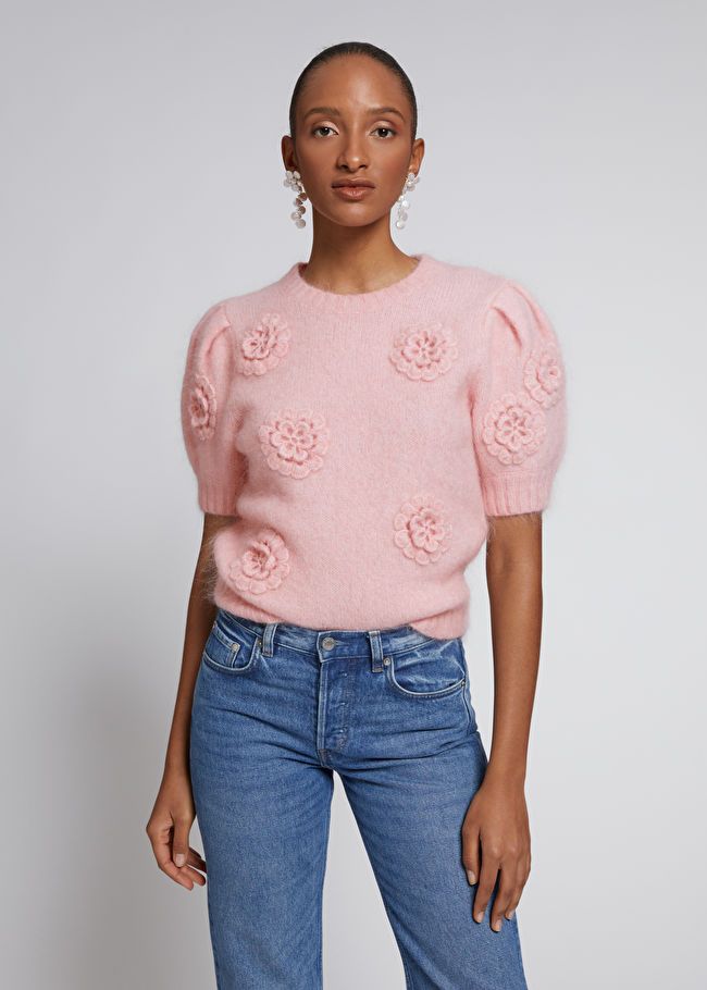 Loose-Fit Rose Knitted Top | & Other Stories US