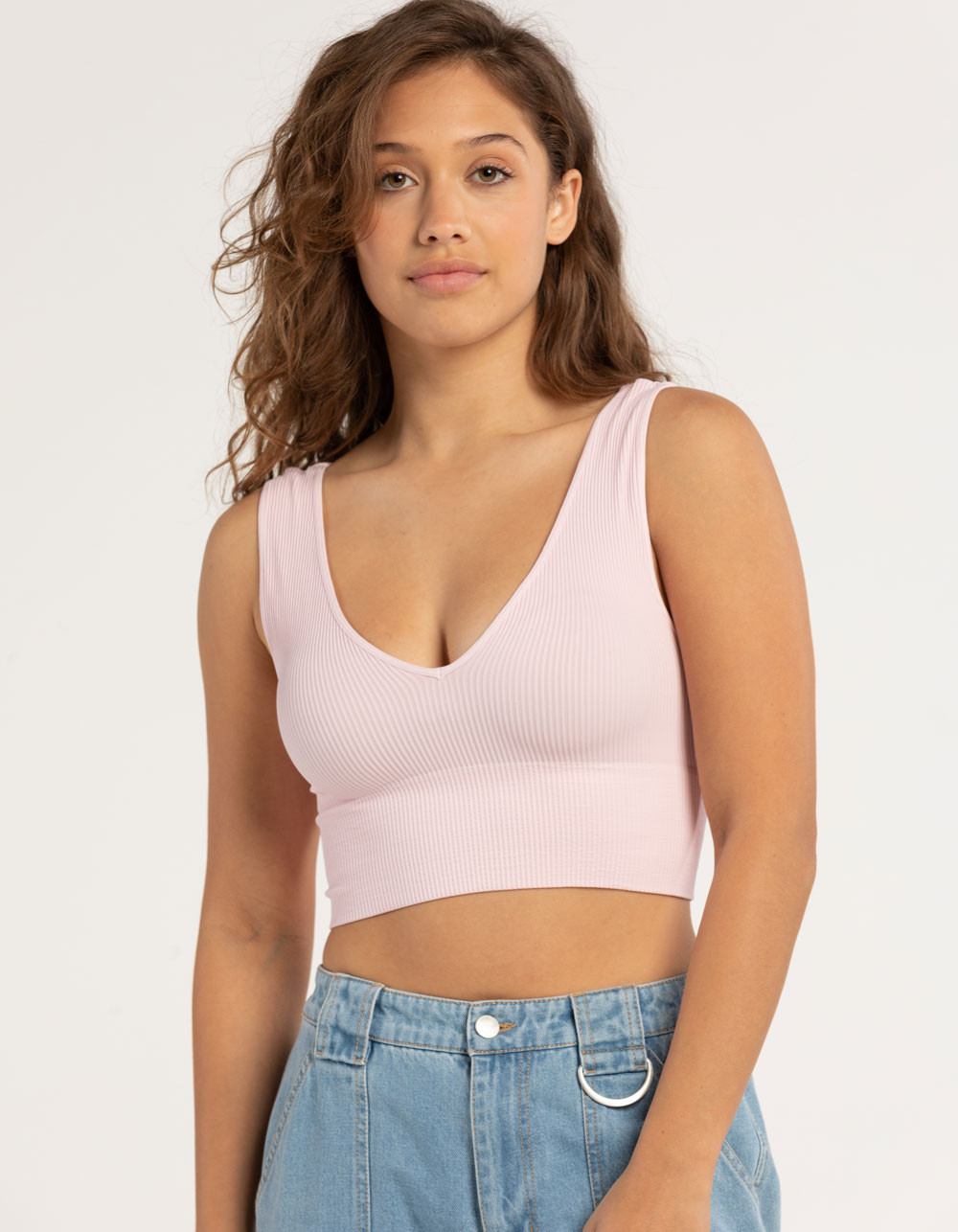 TILLYS Seamless Deep V Womens Tank Top | Tillys