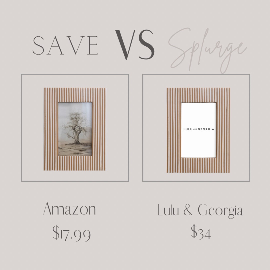 Save VS Splurge 🤎🤍


#pictureframe #stripedframe #amazon #luluandgeorgia