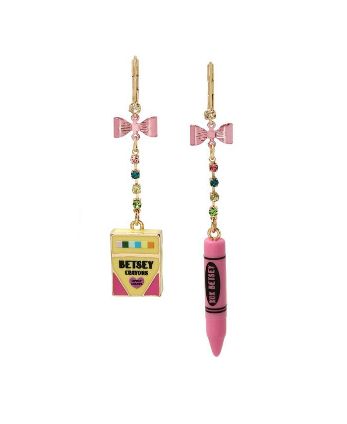 Betsey Johnson Crayon Mismatch Earrings & Reviews - Earrings - Jewelry & Watches - Macy's | Macys (US)