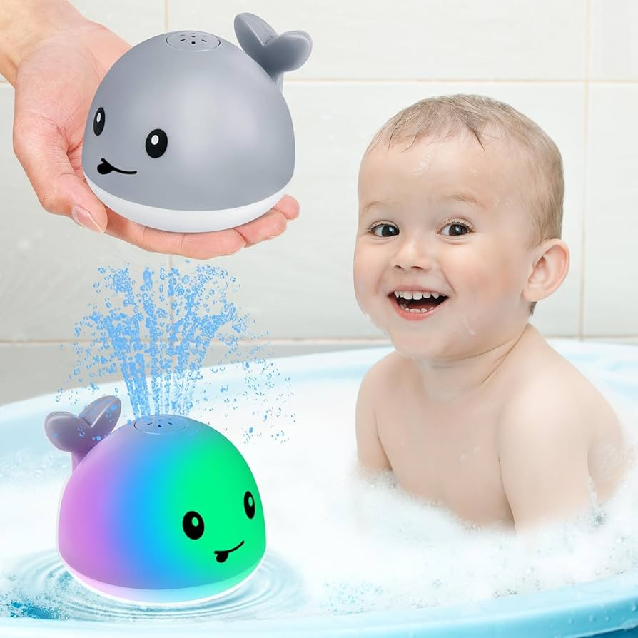 Gigilli Light Up Whale Bath Toys Sprinkler for Babies 6-12 12-18 Months or Kids Ages 1-3 2-4, Eas... | Amazon (US)