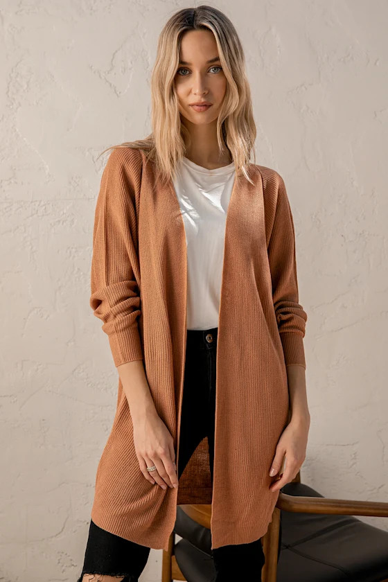 Found My Heart Tan Knit Cardigan Sweater | Lulus (US)