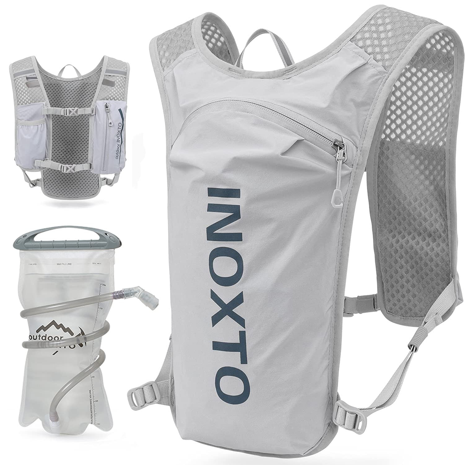 INOXTO Running Hydration Vest Backpack,Lightweight Insulated Pack with 1.5L Water Bladder Bag Day... | Amazon (US)