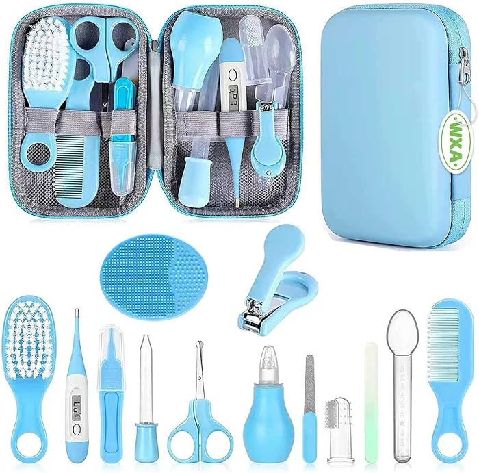 Baby Grooming Kit, Infant Safety Care Set with Hair Brush Comb Nail Clipper Nasal Aspirator,Baby ... | Amazon (US)