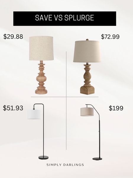 Save vs splurge on lamps! 

#LTKsalealert #LTKunder100 #LTKSeasonal