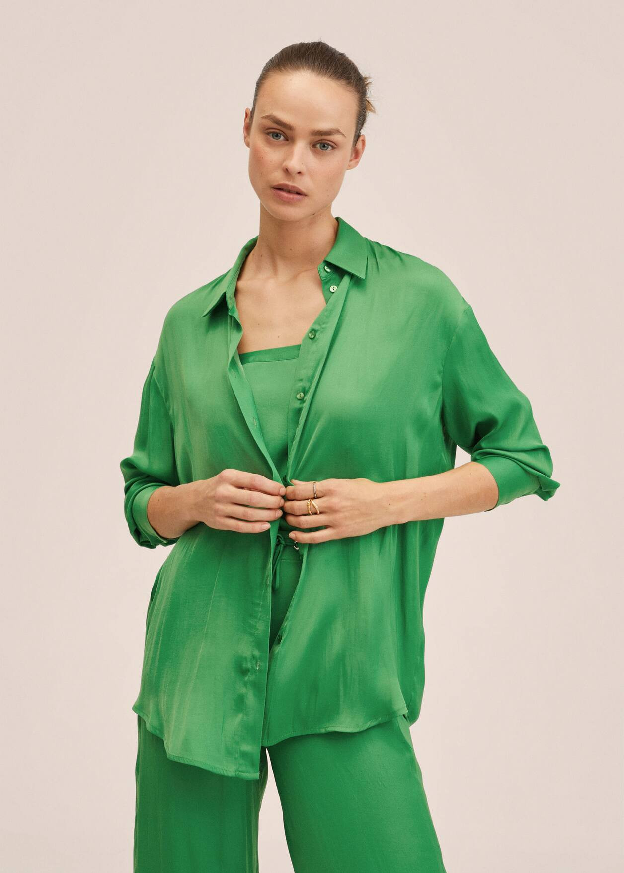 Oversize flowy shirt | MANGO (US)