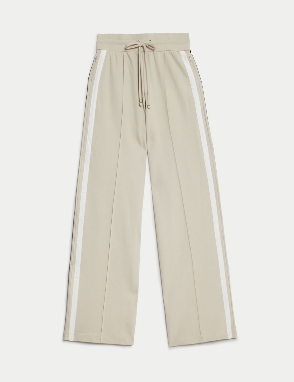 Jersey Side Stripe Wide Leg Trousers | Marks & Spencer (UK)
