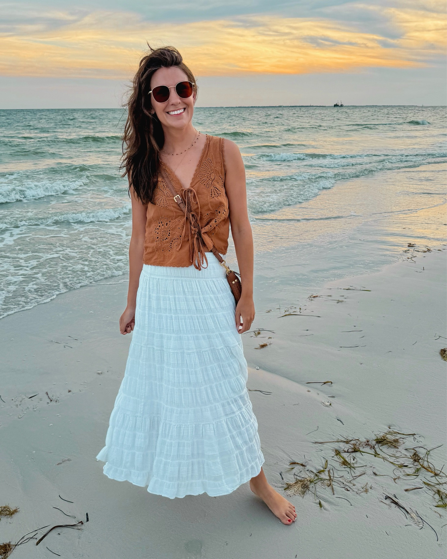 Small in my top (I also own in white and black), xs in my white cotton skirt, and size 6 in my sandals.

#LTKPetite #LTKootd #LTKgrwm
