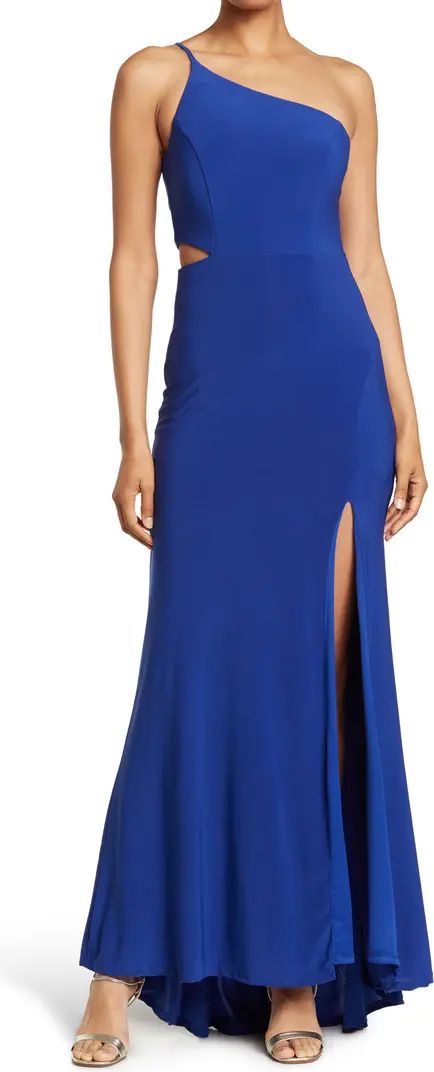 Jump Apparel One-Shoulder Side Cutout Gown | Nordstromrack | Nordstrom Rack