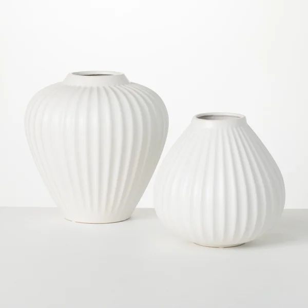 Atronna Ceramic Table Vase (Set of 2) | Wayfair North America