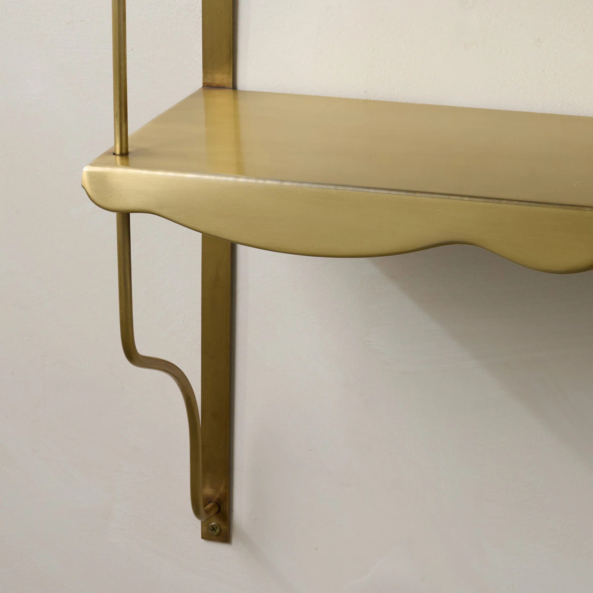 Rosalie Double Brass Scalloped Shelf | Magnolia