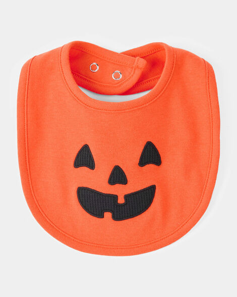 Baby Halloween Jack-O-Lantern Pumpkin Bib - Orange | Carter's Inc
