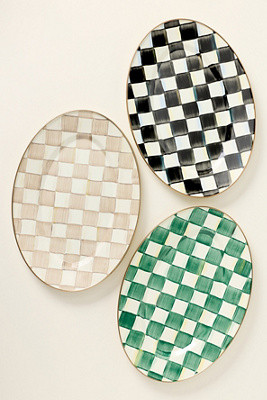 MacKenzie-Childs Check Small Oval Platter | Anthropologie (US)