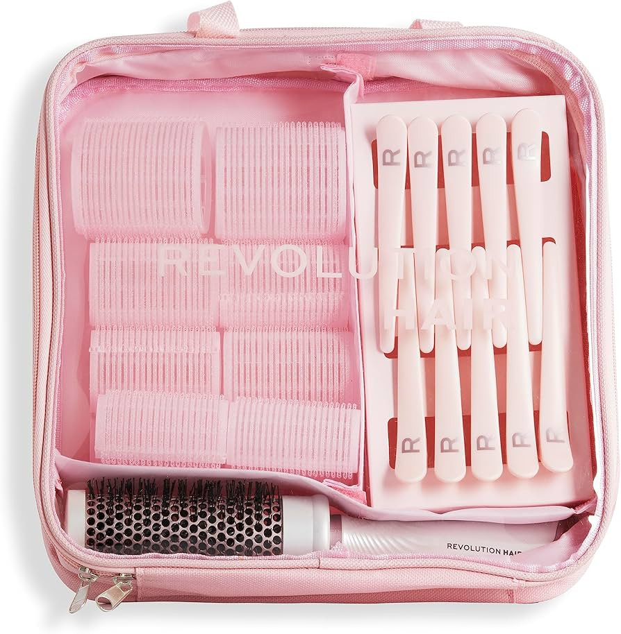 Revolution Haircare Pack of 10 Mega Hair Rollers Gift Set - Velcro Heatless Rollers, Styling Brus... | Amazon (DE)