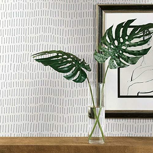 RoomMates RMK11364WP Grey and White Tick Mark Peel and Stick Wallpaper | Amazon (US)