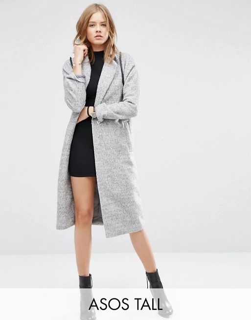 ASOS TALL Coat With Batwing Sleeve In Midi Length | ASOS US