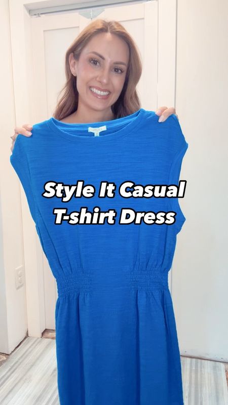 Cute dress alert!!! This comes in a few different color options! I had to get it because it checked all the boxes - cap sleeves muscle tank, elastic cinch to accent waist, perfect blue shade, and dolphin hem! Wearing an XS but wish I’d have sized up for length so, for my tall girls, keep that in mind. I’m 5’4” for ref. Cute as an everyday dress or even a swimsuit cover up!

#LTKVideo #LTKFindsUnder100 #LTKTravel