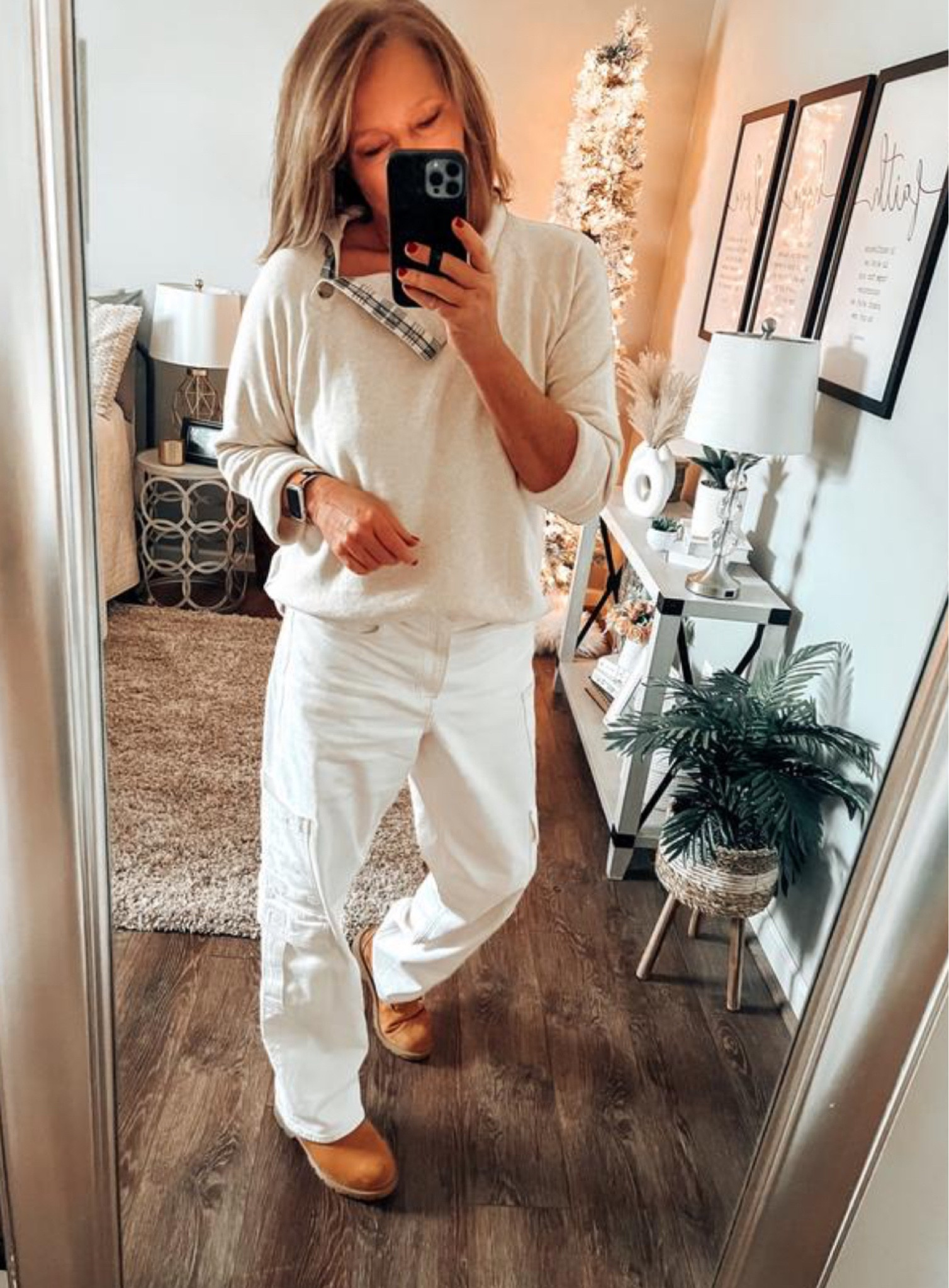 Neutral every day outfit! Jeans are from American Eagle and on sale, fit tts. Pullover from J.Crew Factory, on sale, more colors, fits tts. Timberland boots on sale at DSW

Casual outfit, jeans, sweaters, sale, Black Friday, deals, gift ideas, gift guides, winter outfit, fall outfit, holiday 

#LTKsalealert #LTKfindsunder50 #LTKstyletip