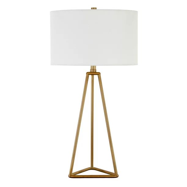 Evelyn&Zoe Mid-Century Modern Metal Table Lamp with Fabric Shade | Walmart (US)